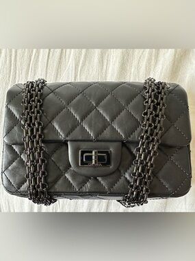 Chanel Reissue 2.55 So Black Rectangular Mini Bag